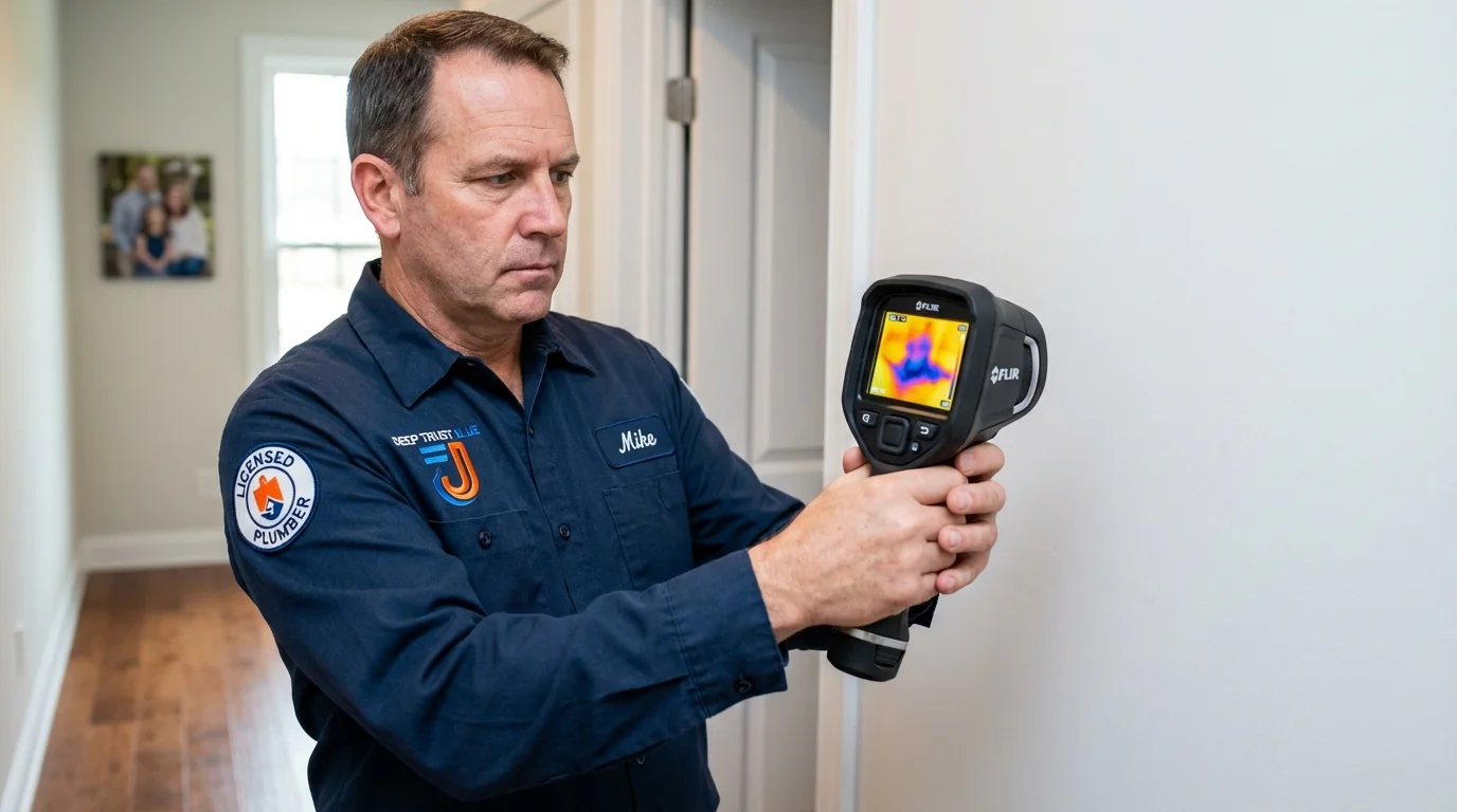 Thermal imaging leak detection by Johns Plumbing LLC in Hayward